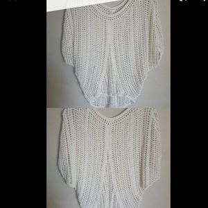 Club Monaco white crochet blouse (or beach cover up)